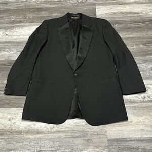 Men's 40L‎ Brooks Brothers Sport Coat Blazer Wool Charcoal Gray USA Vintage Tall